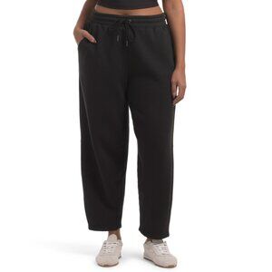 YOGALICIOUS Black Fleece Comfydrift Barrel Leg Sweatpants